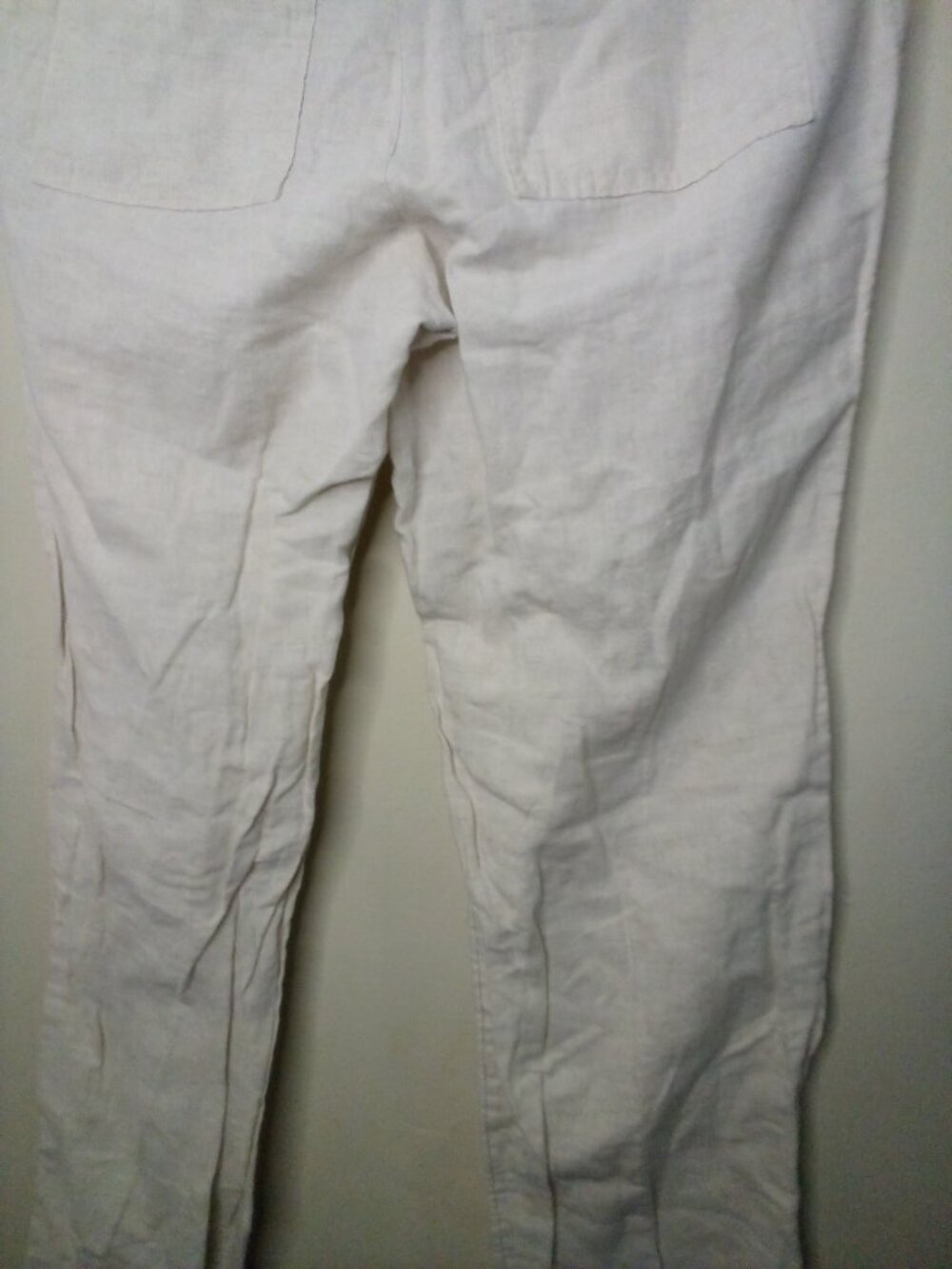 Banana Republic Pants Women 6 Linen Cotton Martin Fit Drawstring Beige - Picture 13 of 15